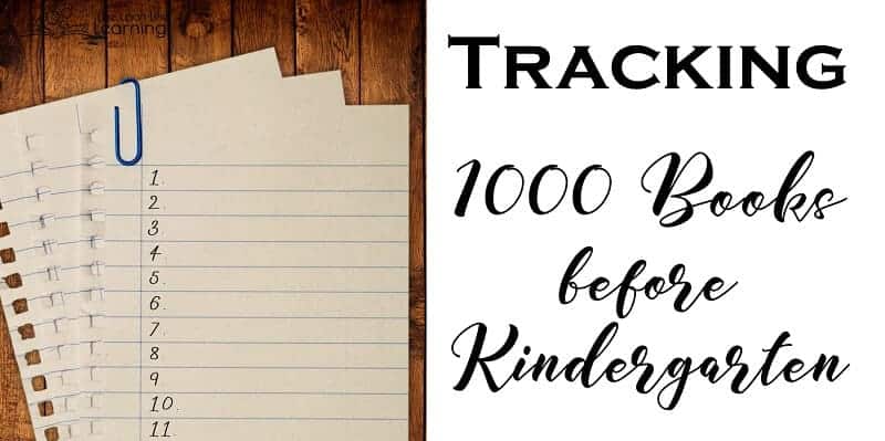 You can track the 1000 books read before kindergarten on a handy chart or digitally. Download the free option I made for you!