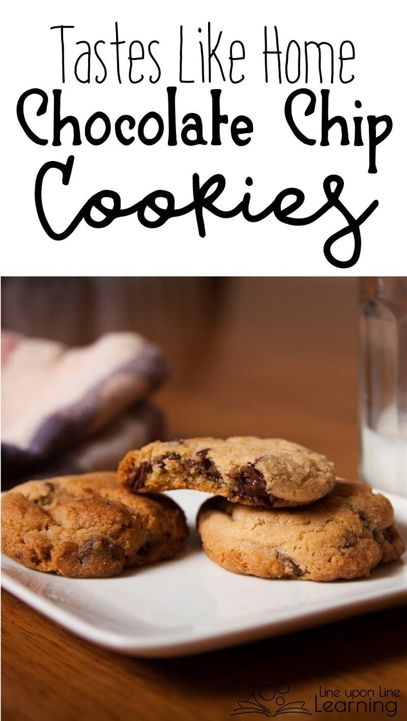The familiar taste of chocolate chip cookies helps bring "home" to wherever I am. This is the perfect combination of fat, sugar, and chocolate. YUM!