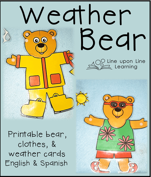 Preschoolers are often fascinated by the weather! Adding A Weather Bear To Preschool Calendar Or Circle Time