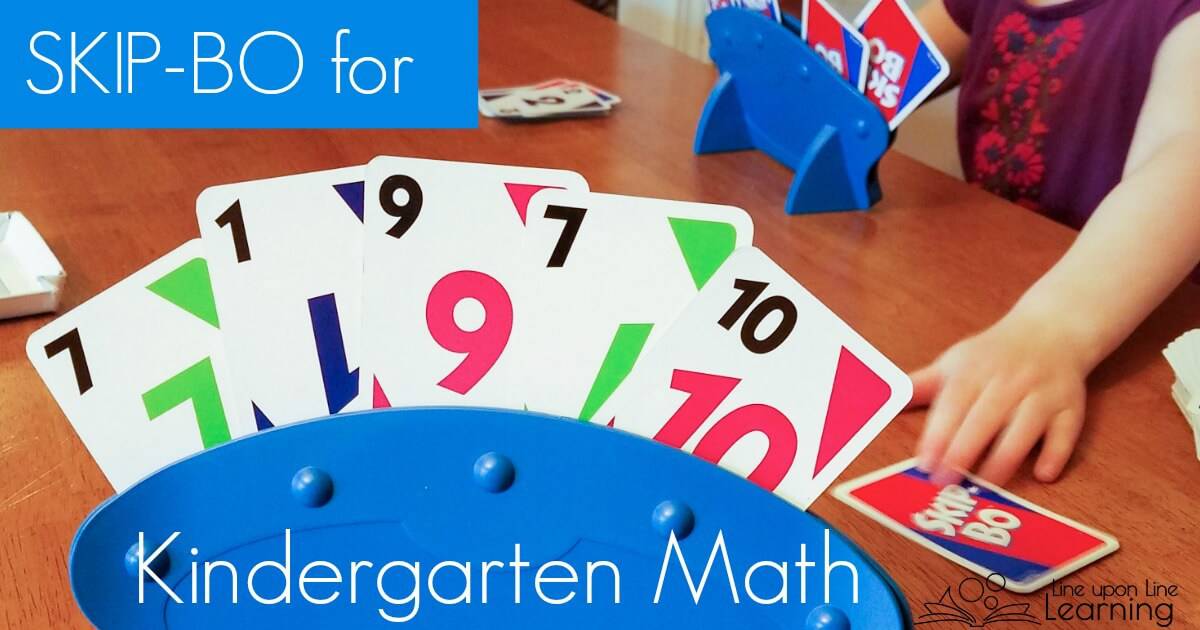 Playing kindergarten math games like SkipBo helps kids learn math concepts in a fun and engaging way.